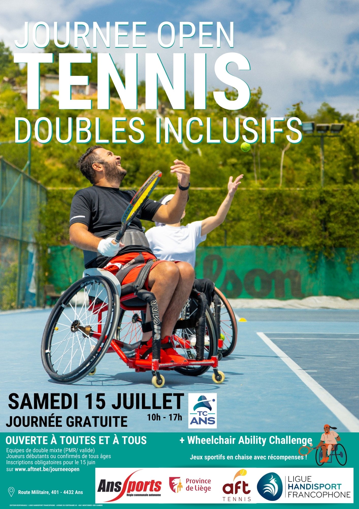 Journée Open Tennis double inclusifs au TC Ans