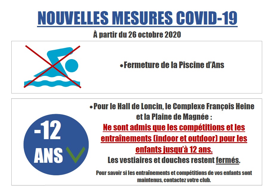 Nouvelles mesures covid-19